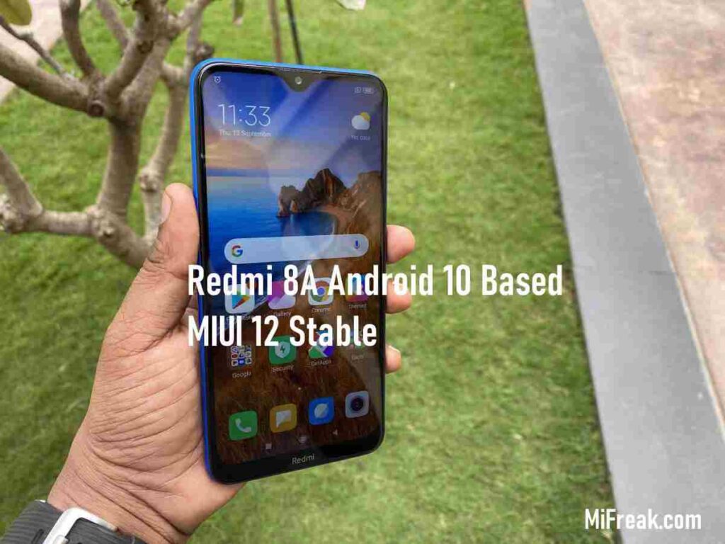 Redmi 8a MIUI 12 Android 10